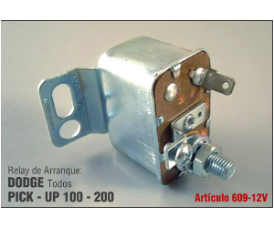 RELAY DE ARRANQUE DODGE TODOS 12V.