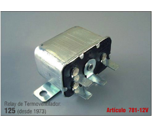 RELAY TERMOVENTILADOR FIAT 125 DESDE 73